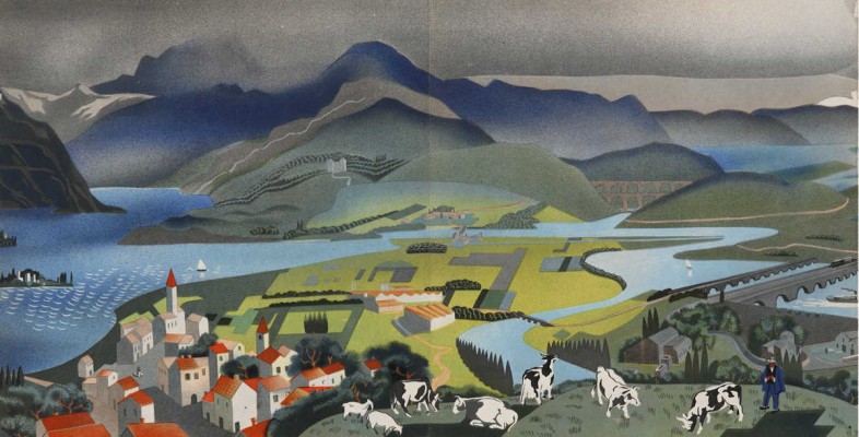 [Панорама реки. Худ. А. Экстер]. Panorama du Fleuve. Paris: Flammarion, 1937.